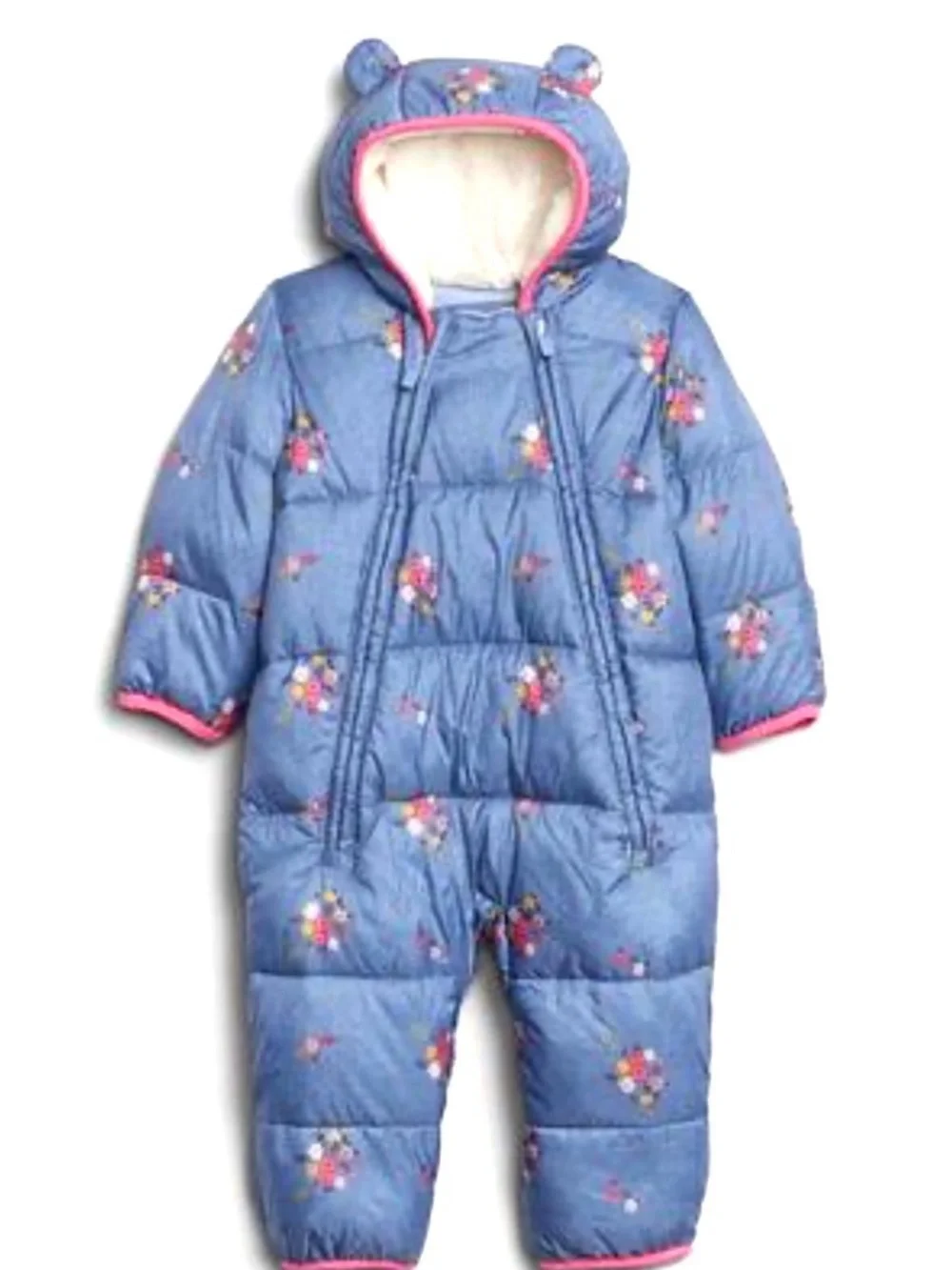 Baby Gap, ColdControl Ultra Max Floral Puffer Snowsuit Primaloft, Size 18-24M